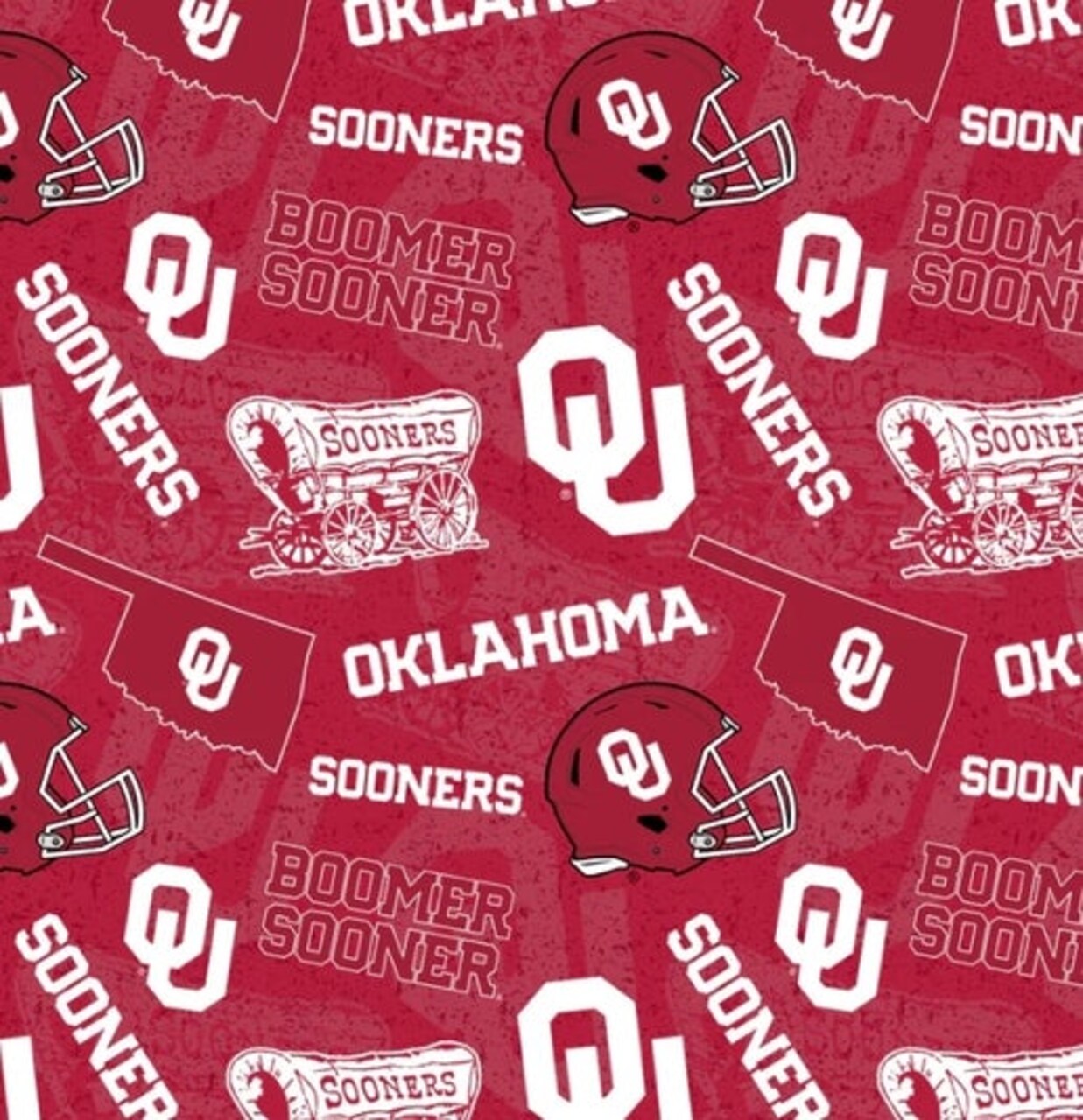 Licensed NCAA University of Oklahoma Tone on Tone OU-1178 Cotton Fabric by the Yard